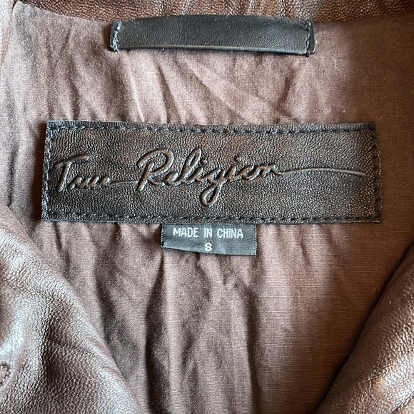 True Religion Leather Jacket Women Small - Picture 2 of 3